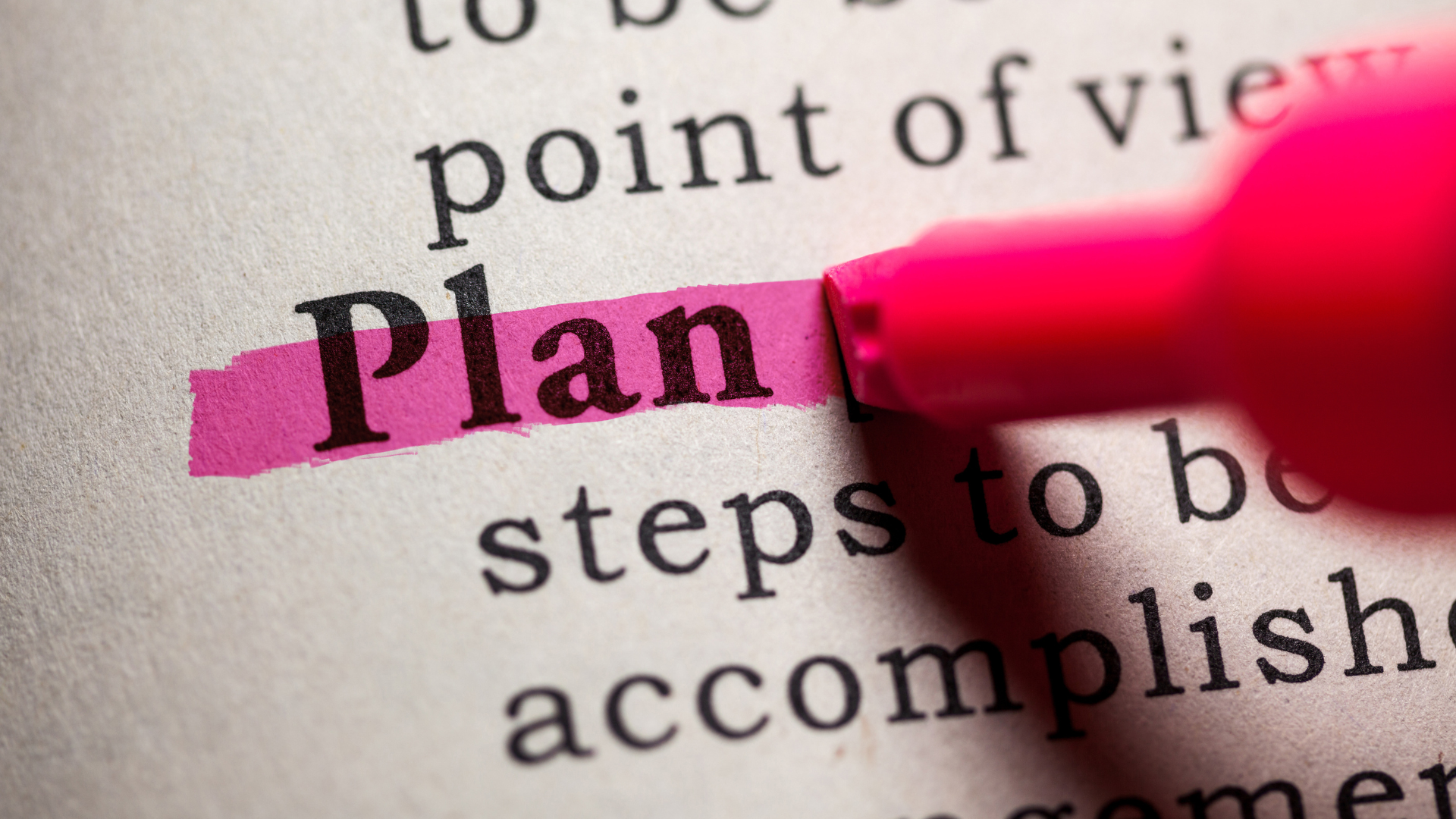Plan highlighted in textbook