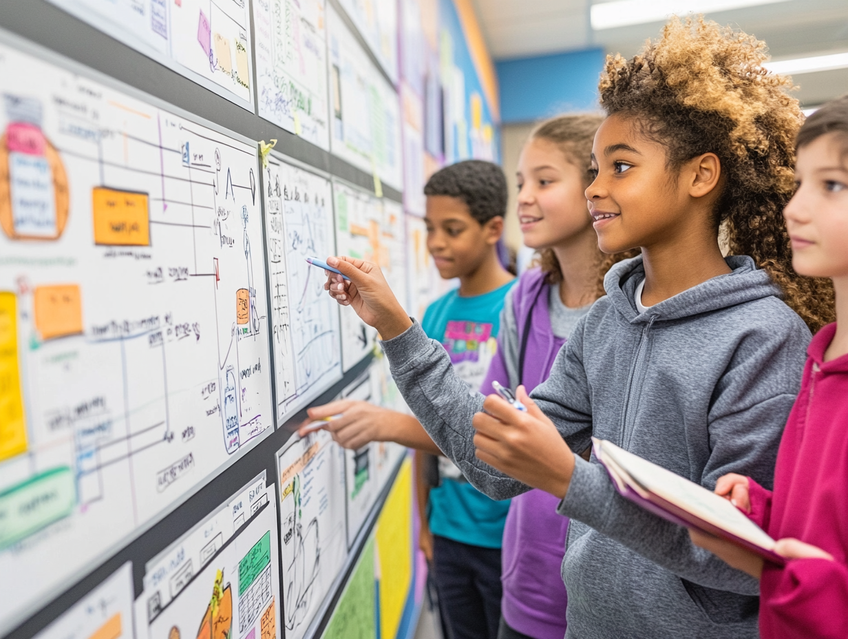 students solving problem